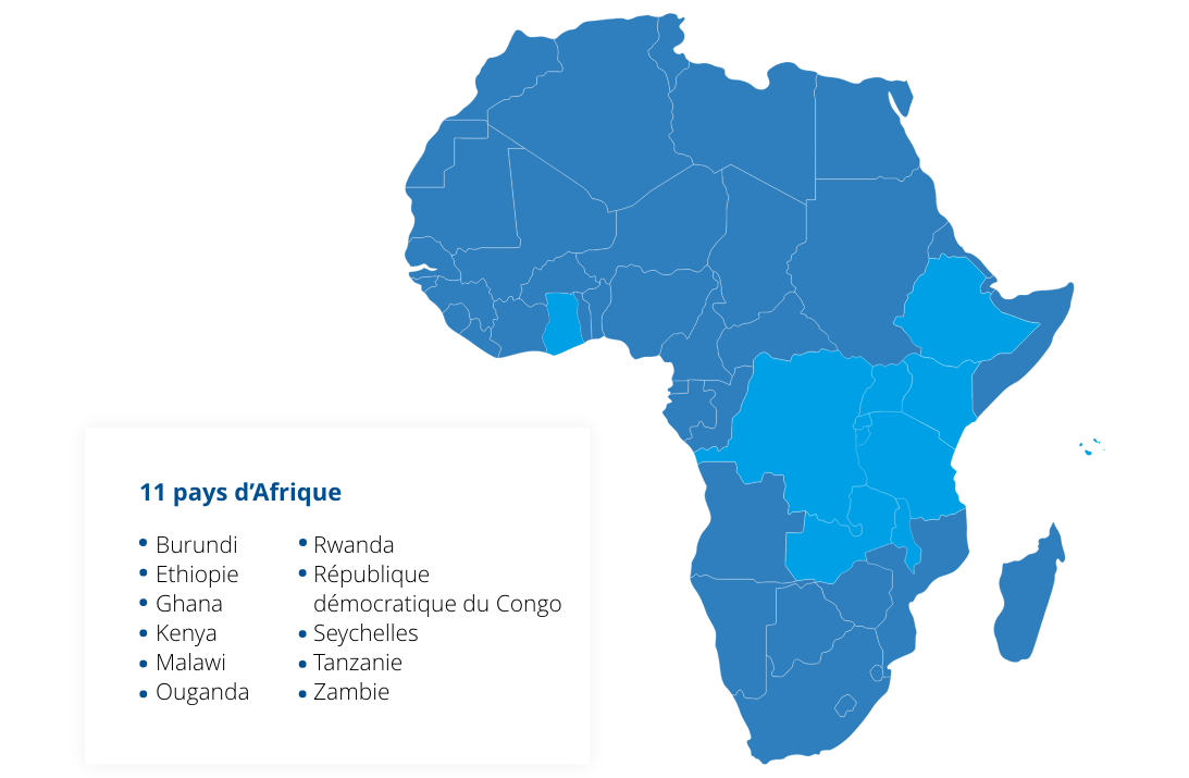 Carte Afrique + Pays